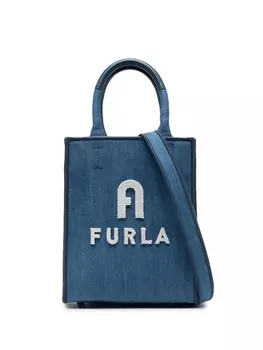 Furla джинсовая сумка-тоут Opportunity размера мини, синий