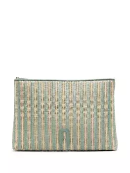 Furla клатч Opportunity с логотипом, зеленый