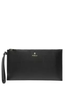 Furla клатч с логотипом, черный