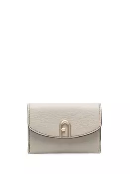 Furla кошелек из зернистой кожи с логотипом, серый