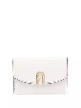 Furla кошелек из зернистой кожи с логотипом, нейтральный цвет