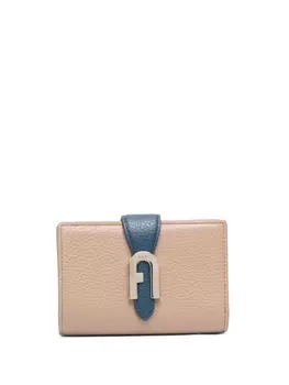 Furla кошелек в два сложения с логотипом, нейтральный цвет