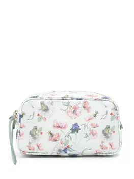 Furla косметичка Camelia с цветочным принтом, зеленый