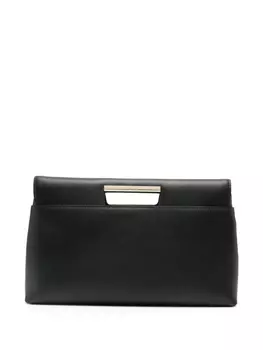 Furla кожаный клатч, черный