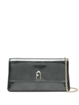 Furla лакированный клатч Diamante, зеленый