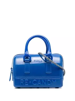 Furla мини-сумка Candy с тисненым логотипом, синий