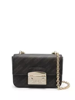 Furla мини-сумка через плечо Metropolis с логотипом, коричневый