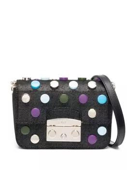 Furla мини-сумка Metropolis с заклепками, черный