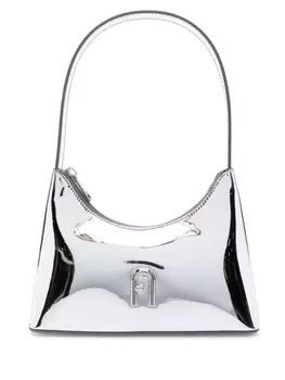 Furla мини-сумка на плечо Diamante с эффектом металлик, серебристый