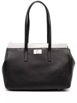 Furla многослойная сумка-тоут, черный