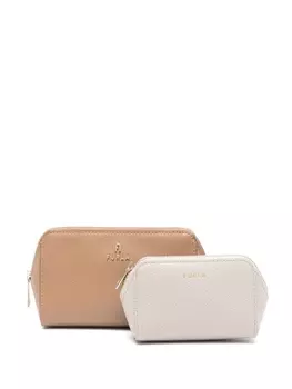 Furla набор Camelia из двух косметичек, коричневый
