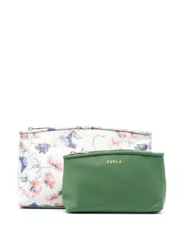 Furla набор Camelia из двух косметичек, зеленый