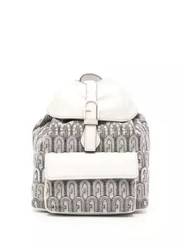 Furla рюкзак Flow с жаккардовым логотипом, нейтральный цвет