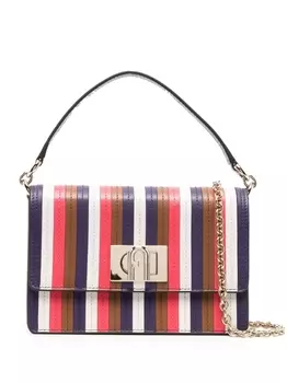 Furla сумка 1927 с полосками, коричневый