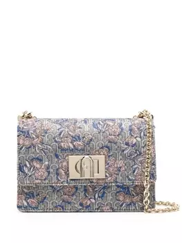 Furla сумка через плечо 1927 с цветочным узором, серебристый