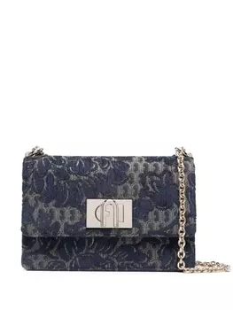 Furla сумка через плечо Furla 1927 с жаккардовым логотипом, синий