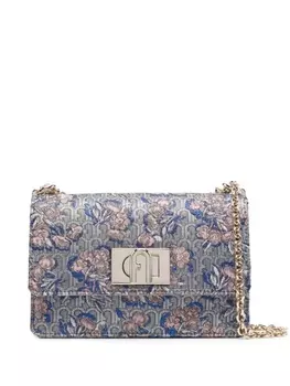Furla сумка через плечо Furla 1927 с жаккардовым логотипом, серый