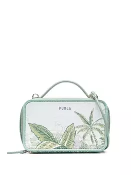 Furla сумка через плечо с графичным принтом, зеленый