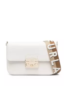 Furla сумка через плечо с логотипом, нейтральный цвет