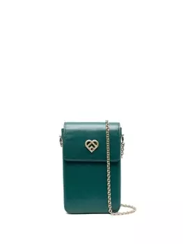 Furla сумка через плечо с логотипом, зеленый