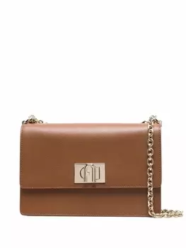 Furla сумка через плечо с поворотной застежкой, коричневый