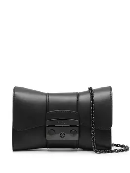 Furla сумка через плечо с ремнем-цепочкой, черный