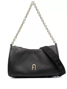 Furla сумка через плечо с тисненым логотипом, черный