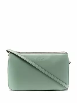 Furla сумка через плечо с тисненым логотипом, зеленый