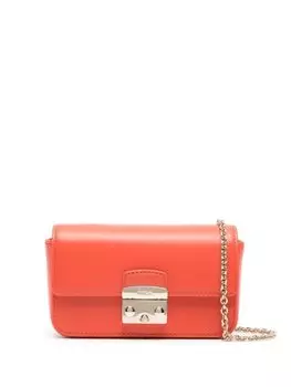 Furla сумка через плечо с тисненым логотипом, оранжевый