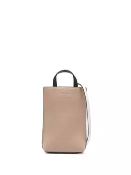 Furla сумка через плечо с тисненым логотипом, нейтральный цвет
