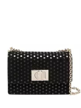 Furla сумка через плечо в горох, черный