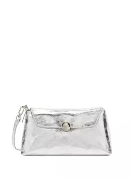Furla сумка на плечо с эффектом металлик, серебряный