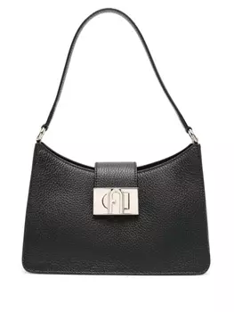 Furla сумка на плечо с логотипом, черный