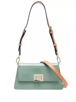 Furla сумка на плечо с откидным клапаном, зеленый
