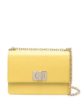 Furla сумка на плечо с пряжкой-логотипом, желтый