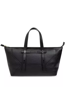 Furla сумка-тоут из кожи Edra с отделкой стежками, черный