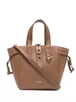 Furla сумка-тоут из зернистой кожи, коричневый