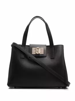 Furla сумка-тоут с квадратной пряжкой, черный