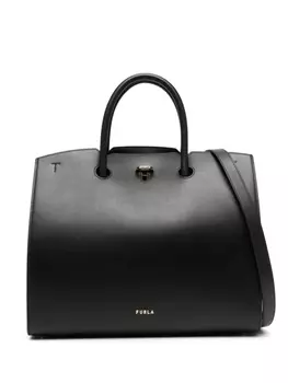 Furla сумка-тоут с логотипом, черный