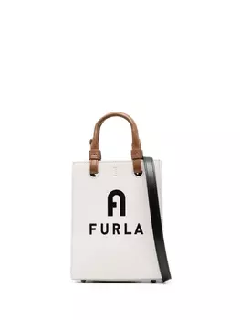 Furla сумка-тоут с логотипом, нейтральный цвет
