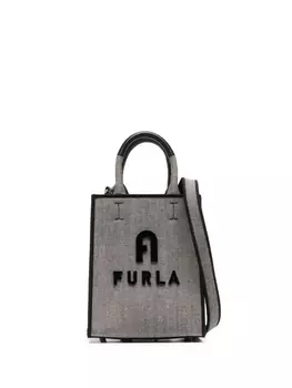 Furla сумка-тоут с логотипом, серый