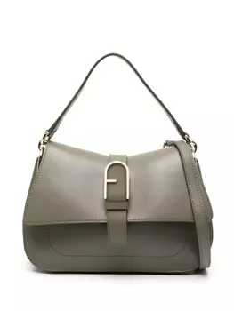 Furla сумка-тоут с логотипом, зеленый
