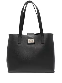 Furla сумка-тоут с пряжкой-логотипом, черный
