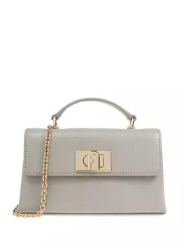 Furla сумка-тоут с пряжкой-логотипом и цепочкой, нейтральный цвет