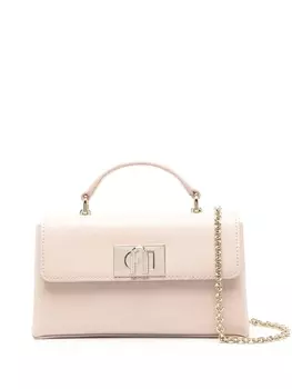 Furla сумка-тоут с пряжкой-логотипом, нейтральный цвет