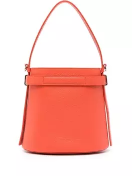 Furla сумка-ведро с тисненым логотипом, оранжевый