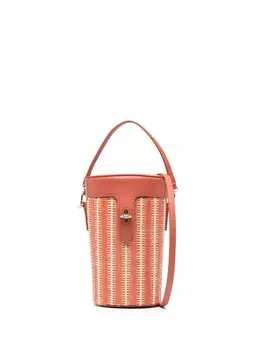 Furla сумка-ведро с тисненым логотипом, оранжевый