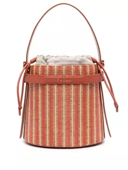 Furla сумка-ведро с тисненым логотипом, оранжевый
