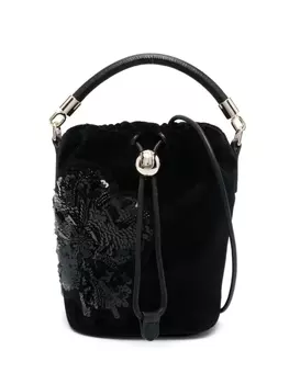 Furla велюровая мини-сумка, черный