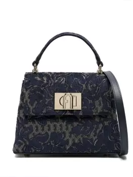 Furla жаккардовая сумка-тоут 1927 размера мини, синий